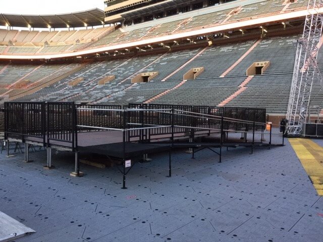 Dave Taylor and the Amramp East TN team installed three wheelchair ramps at University of Tennessee's Neyland Stadium for a Garth Brooks concert. The project managers were very pleased with the team's work!