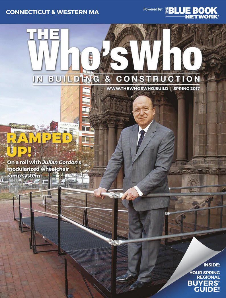 Amramp's Julian Gordon's cover for Who's Who in Building & Construction magazine