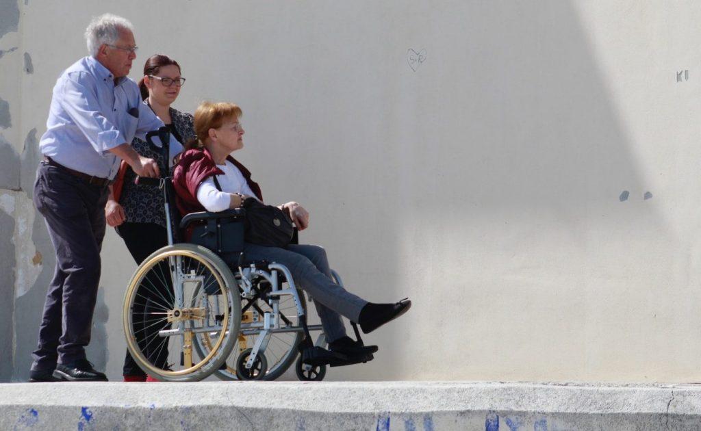 woman sitting on wheelchair