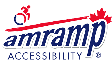 Amramp Accessibility Logo with Canadian Leaf