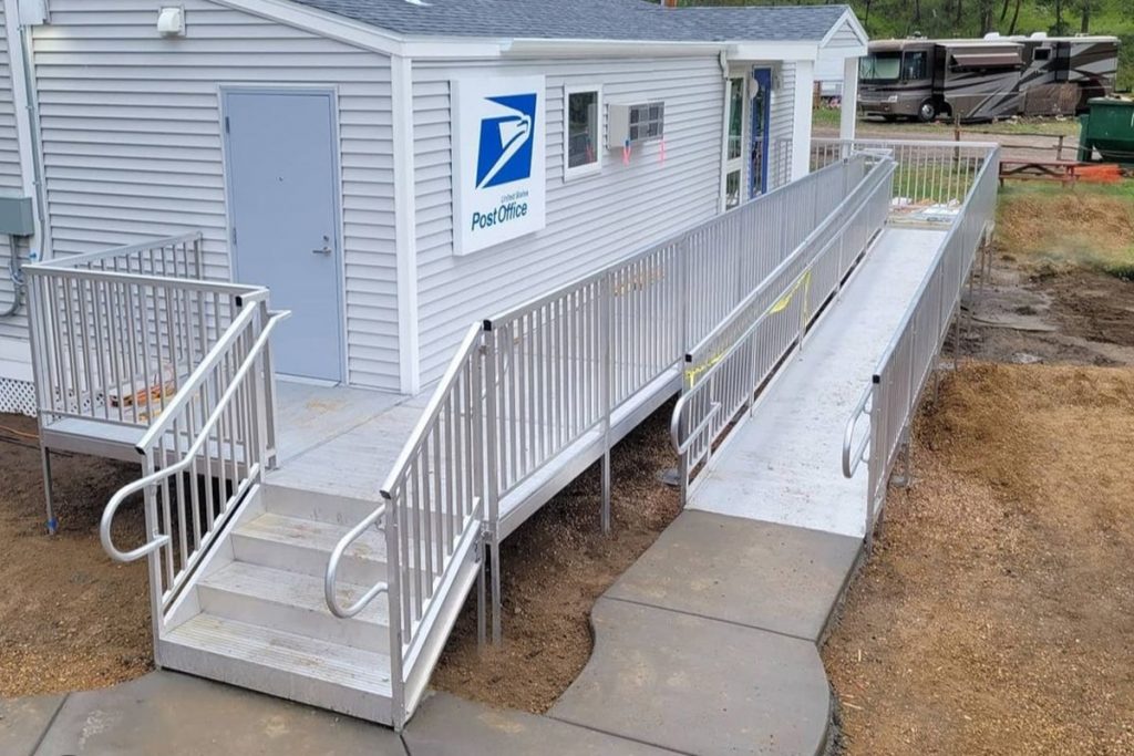 Commercial wheelchair ramp at U.S. Post Office