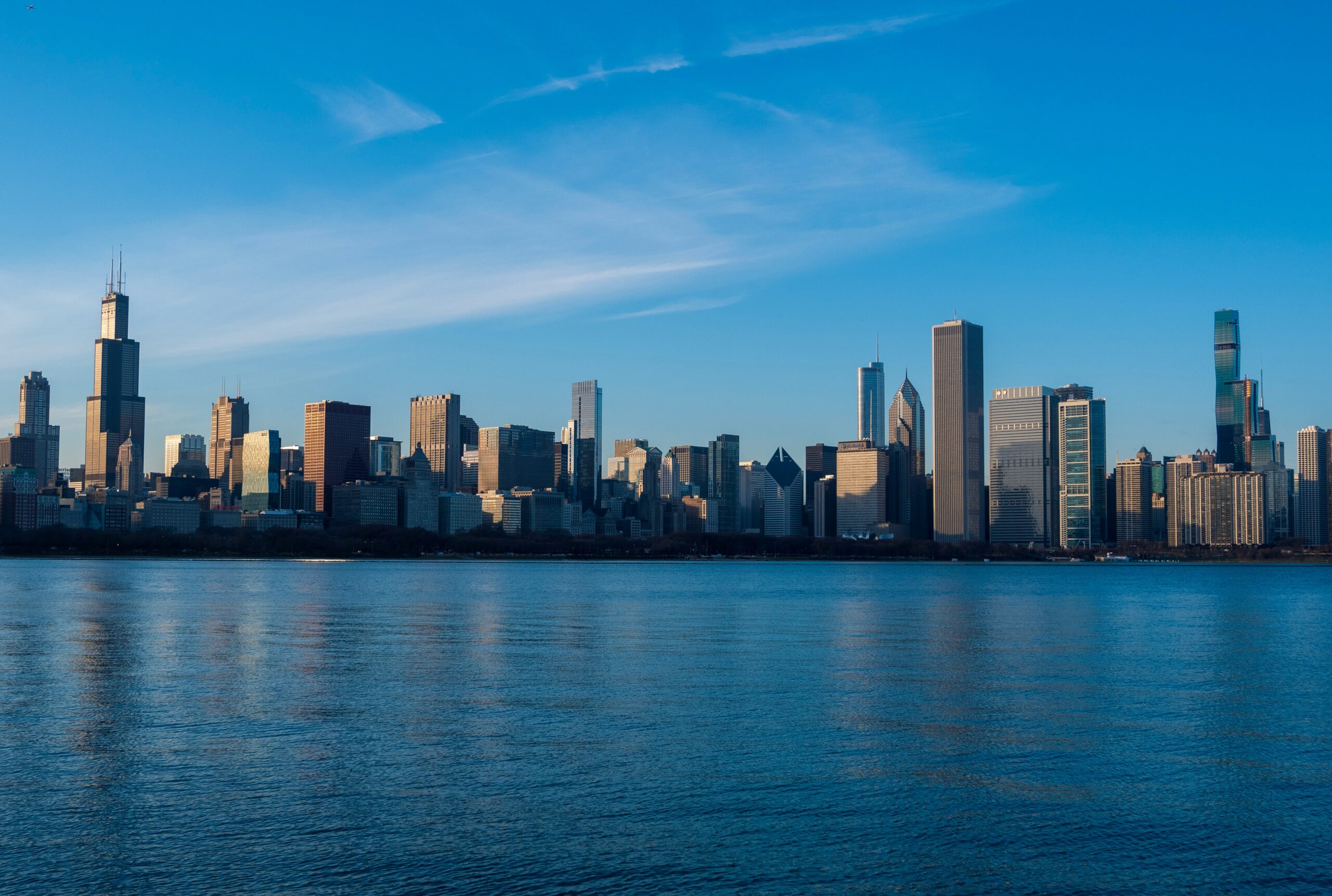 Skyline of the City of Chicago on a sunny day